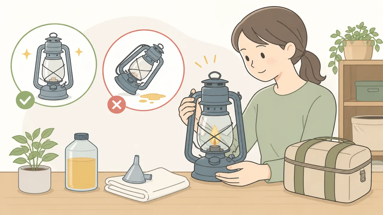 オイルランタンの漏れ対策と安全な持ち運び方を解説