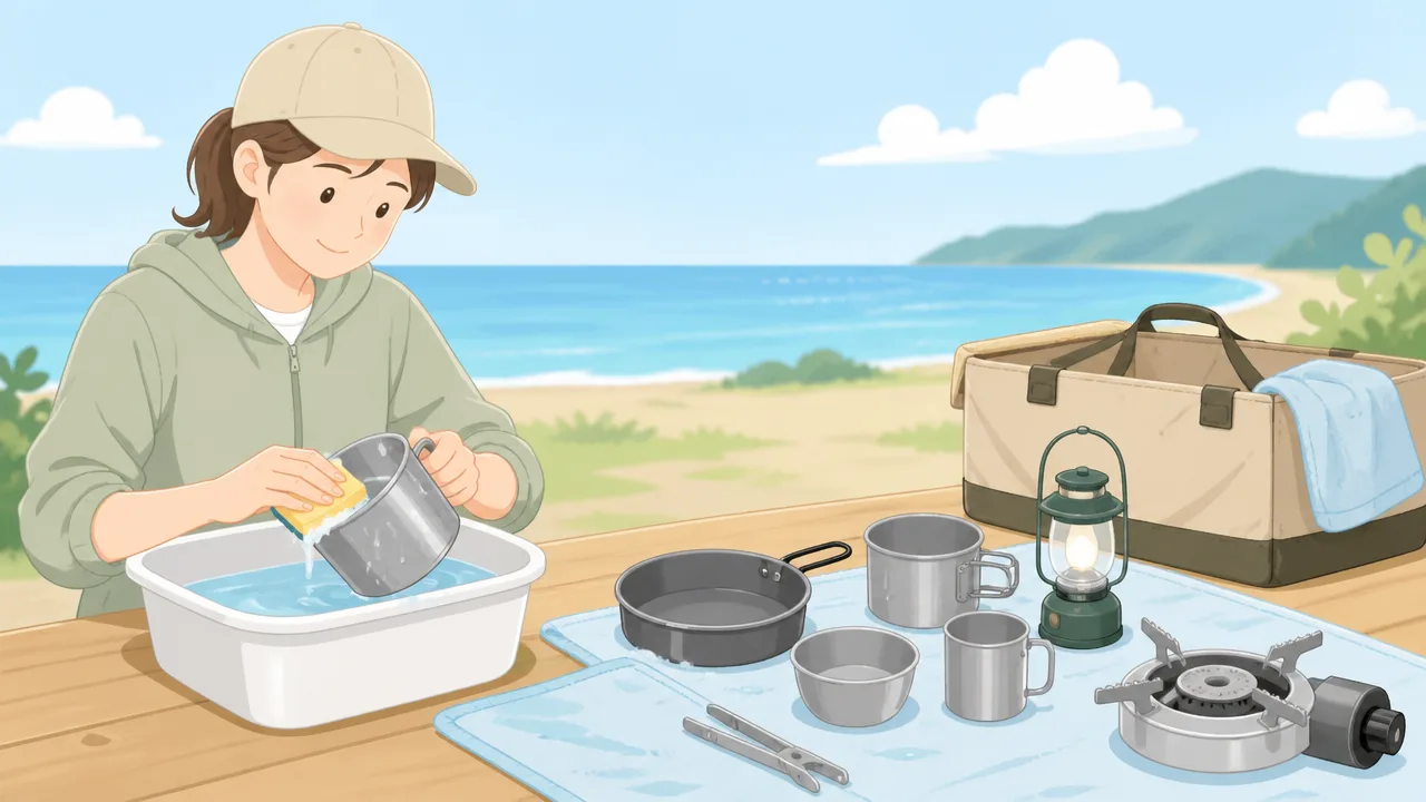 海沿いキャンプ後の塩分除去と水洗いメンテナンスの基本手順を解説