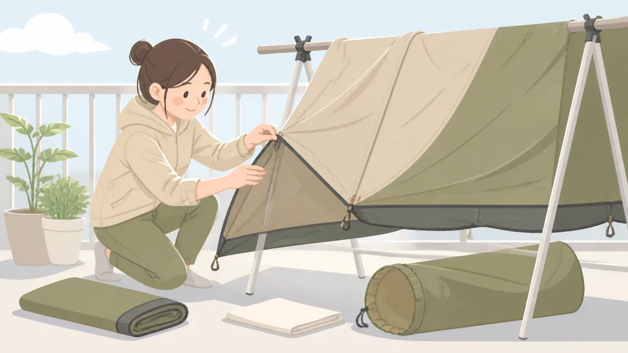 雨キャンプ後のテント乾燥方法|ベランダでの干し方と注意点
