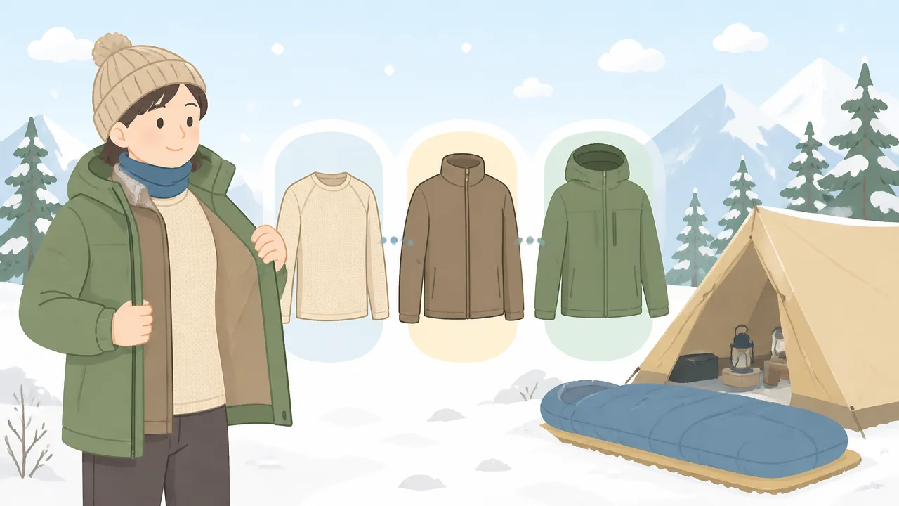 電源なしの冬キャンプ寒さ対策|服装・寝具・テントの工夫