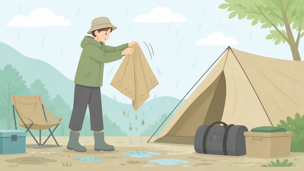 雨キャンプ撤収に役立つ75Lゴミ袋の包み方と持ち帰り術