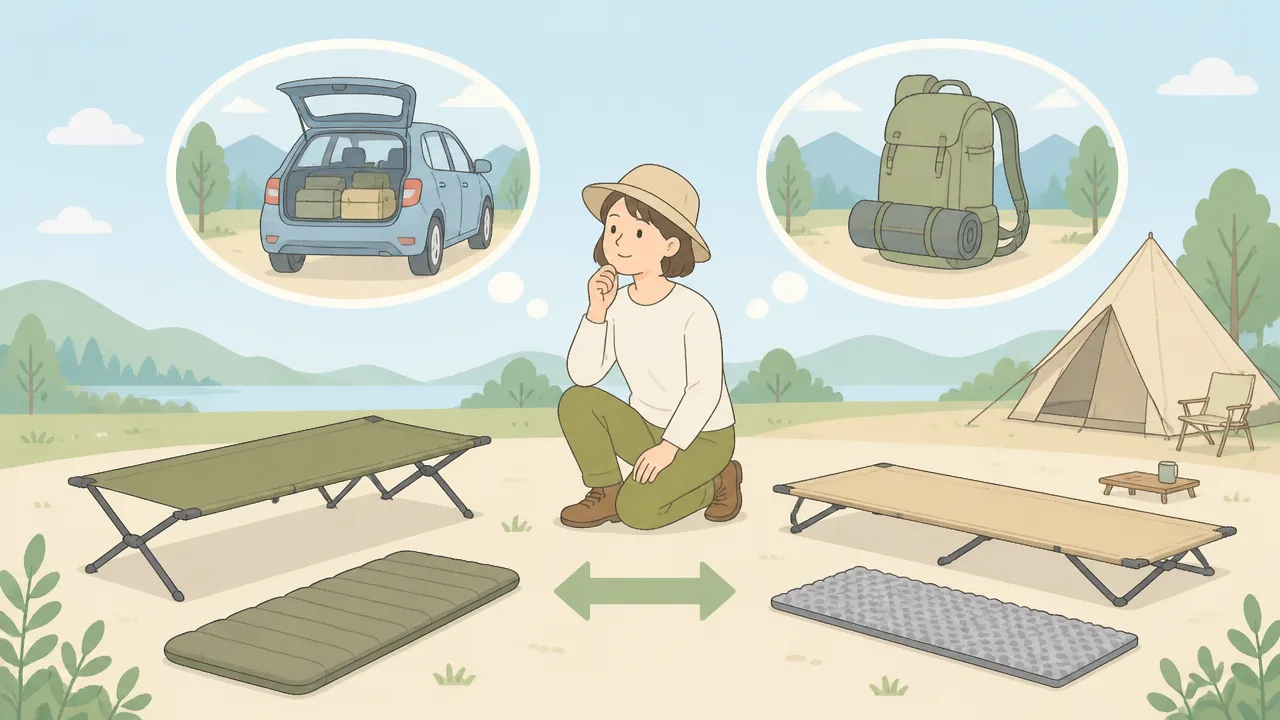 キャンプで眠れない方へ コットとマットの組み合わせと選び方