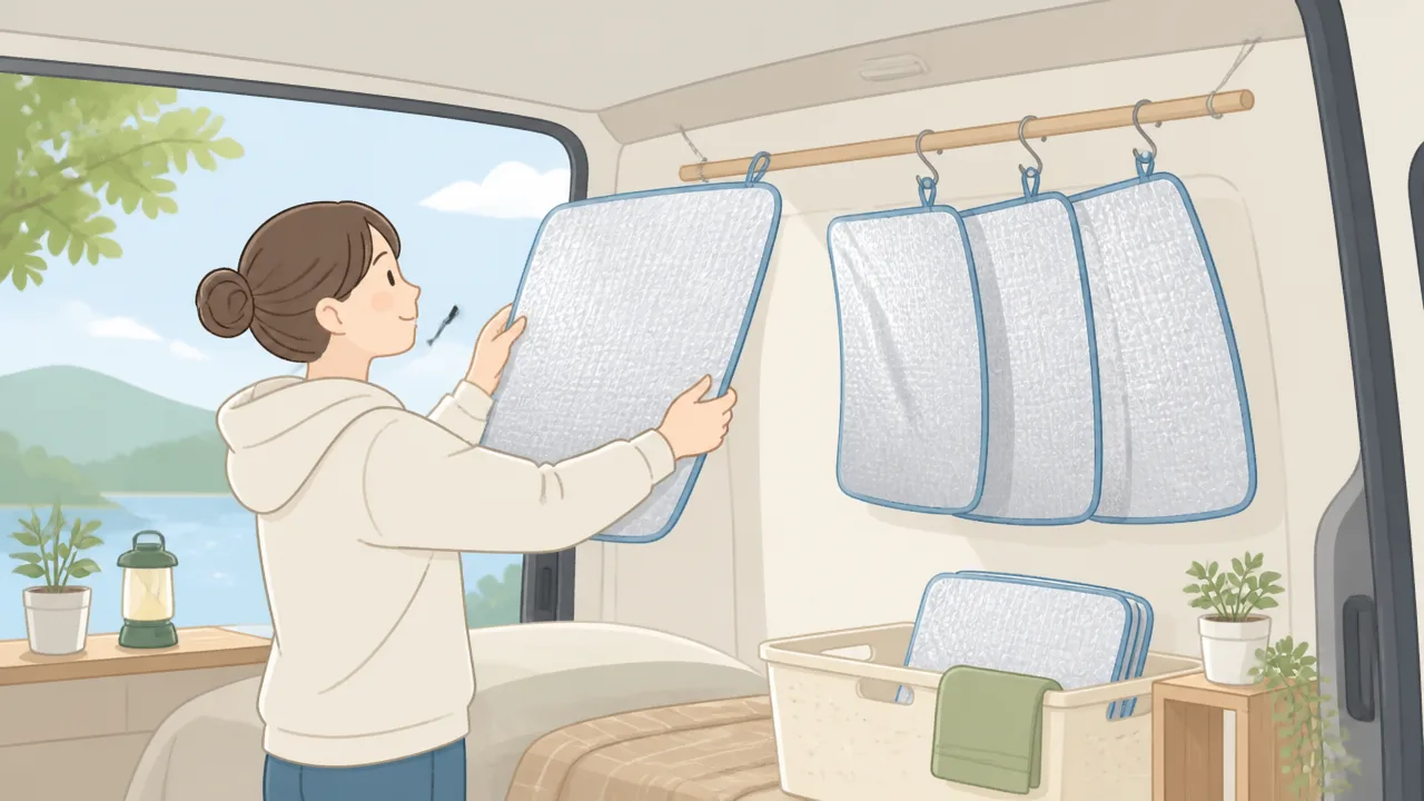 車中泊の結露防止に窓用断熱シートを自作する方法と取り付けのコツ