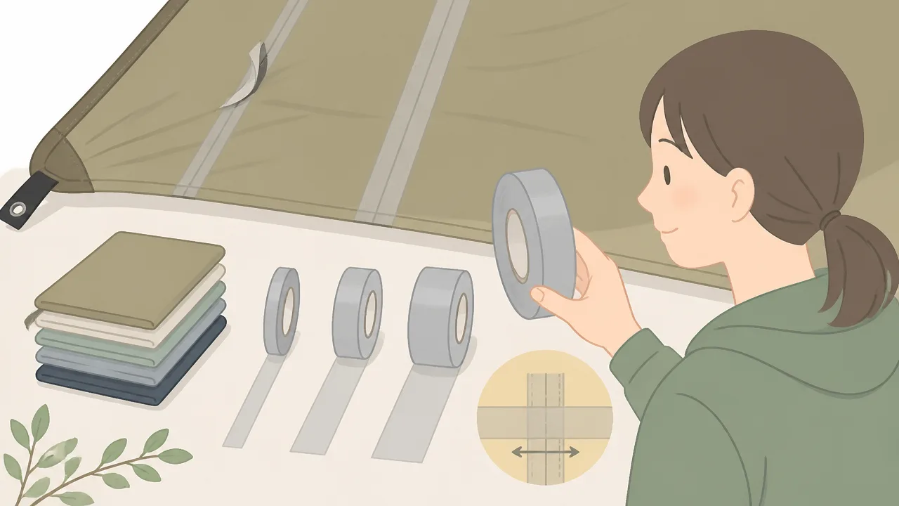 キャンプタープのシームテープ剥がれをアイロンで補修する方法