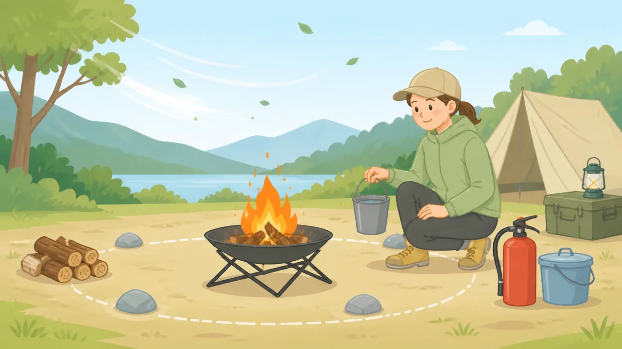キャンプの焚き火は風速何mで中止?判断ラインと安全対策を解説