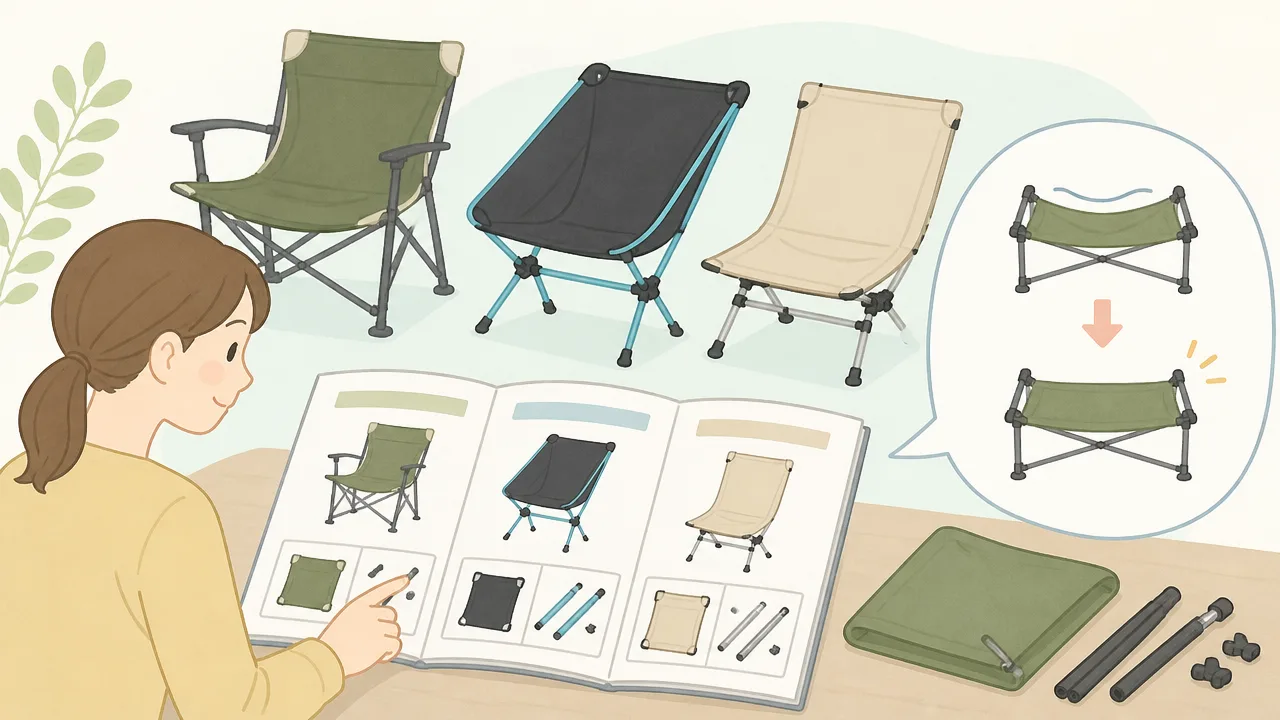 キャンプチェアのシートが伸びたら?たわみを抑える補強方法