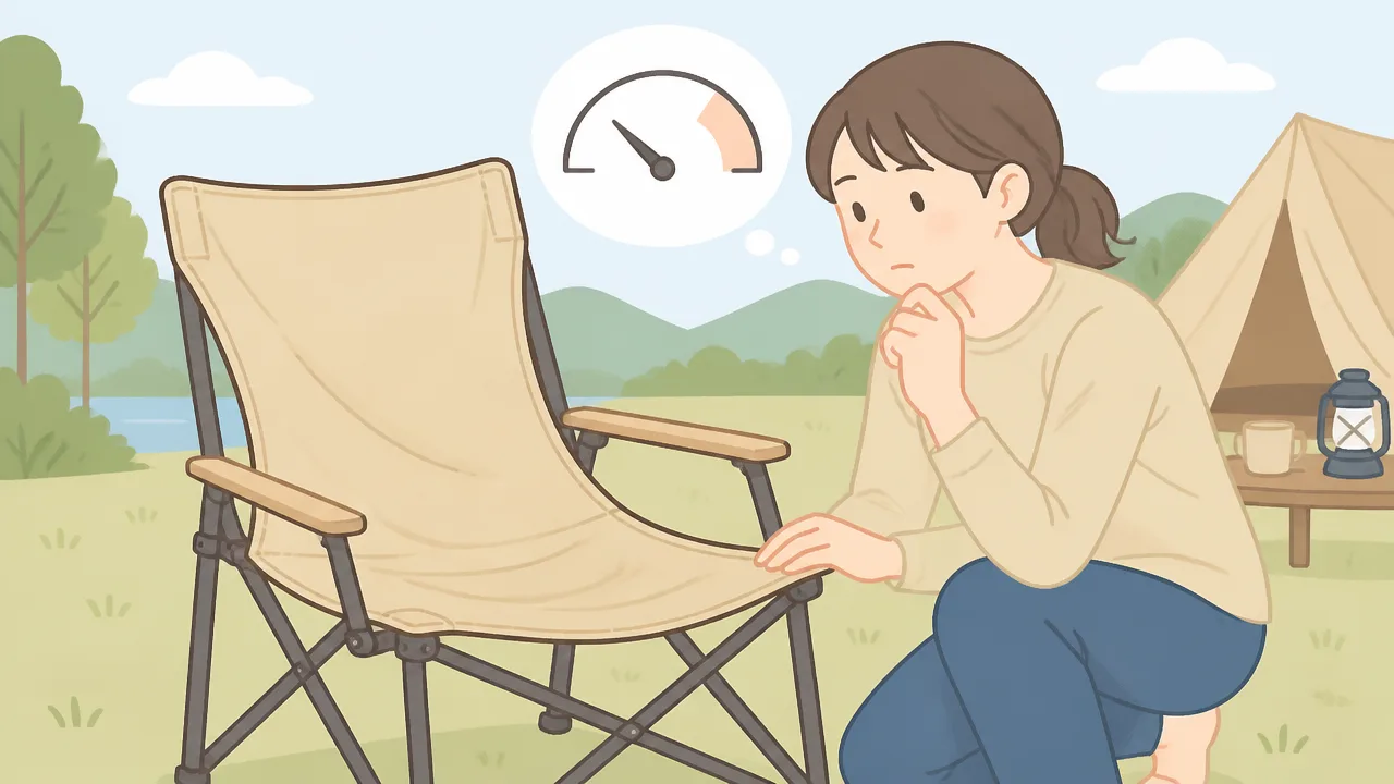 キャンプチェアのシートが伸びたら?たわみを抑える補強方法