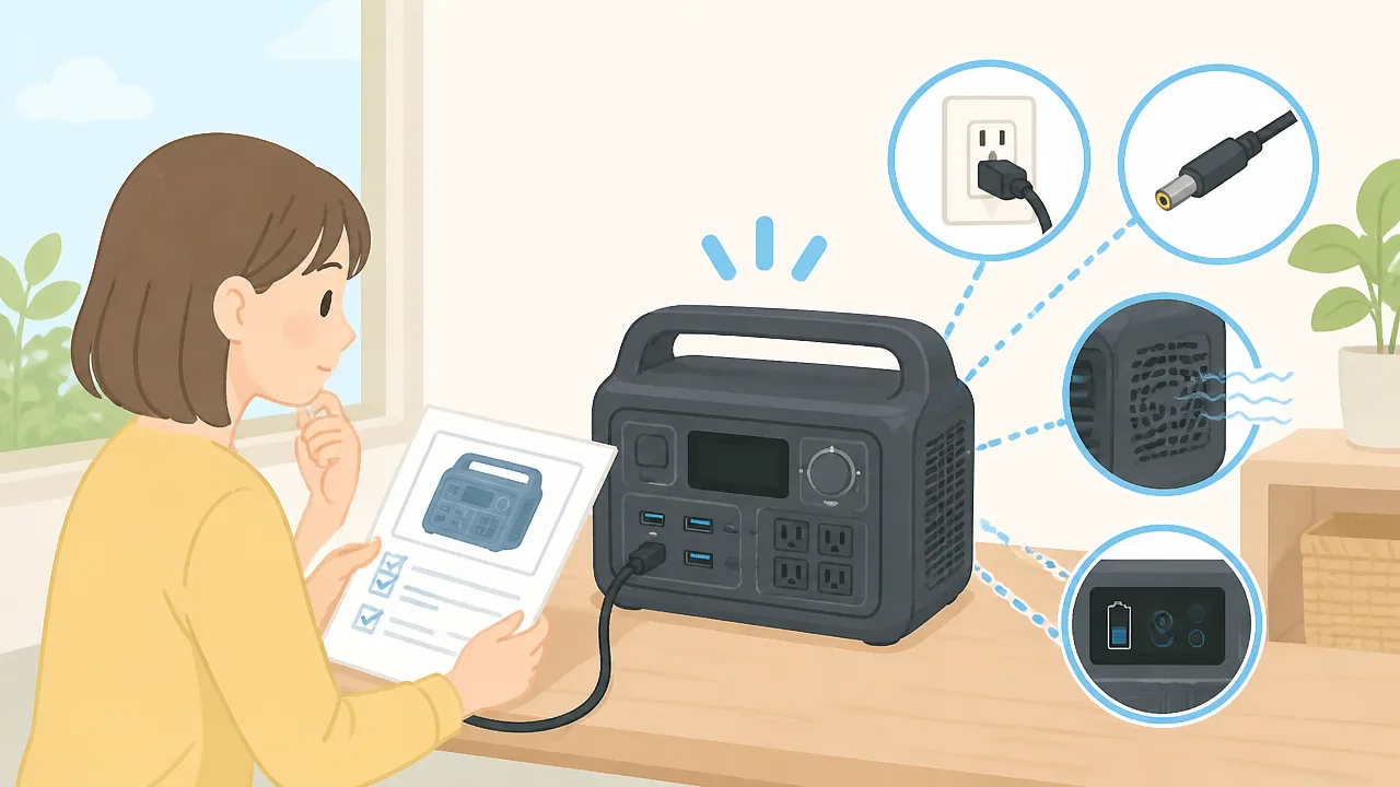 ポータブル電源が充電できないときは?0%放置後の復活方法