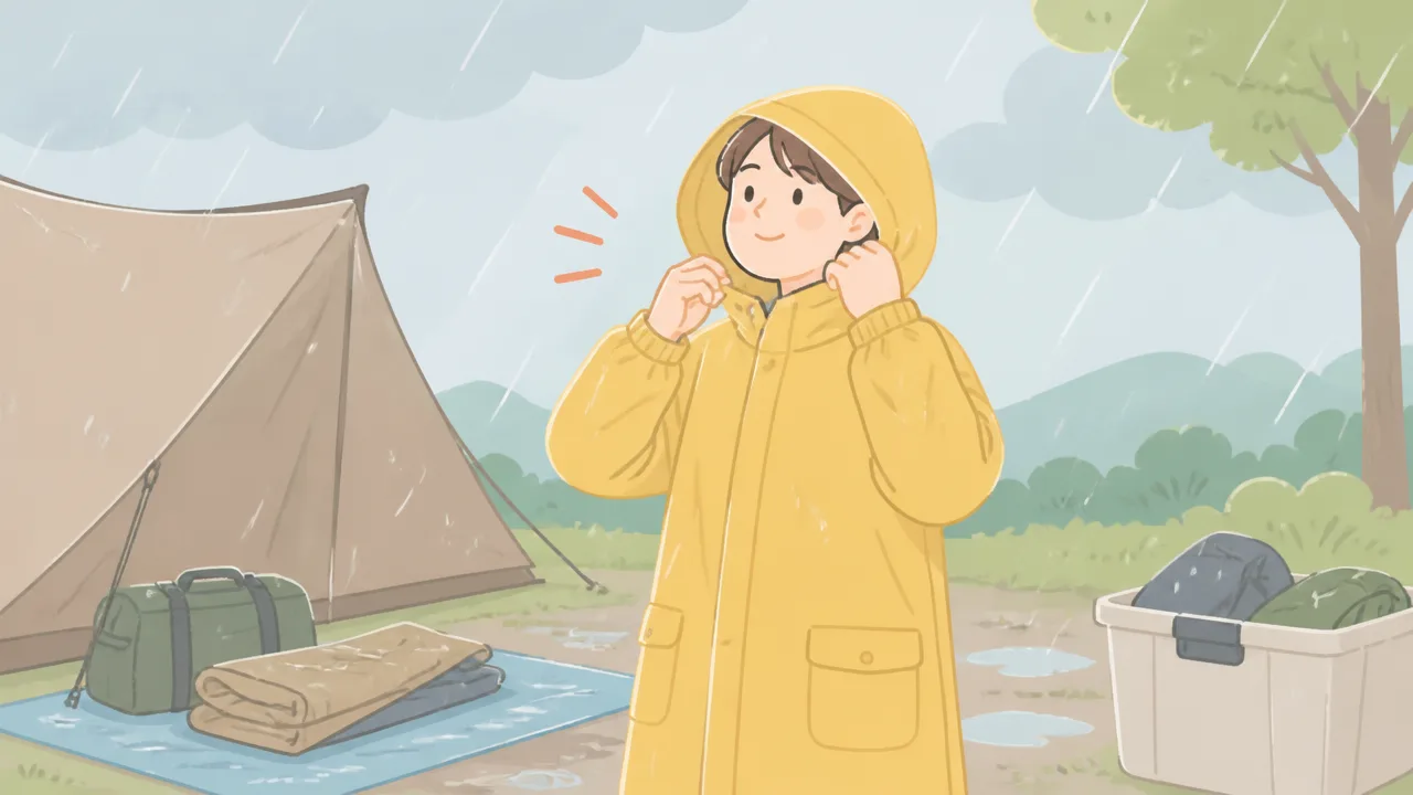 雨キャンプの撤収で服を濡らさないコツとカッパを着るタイミング