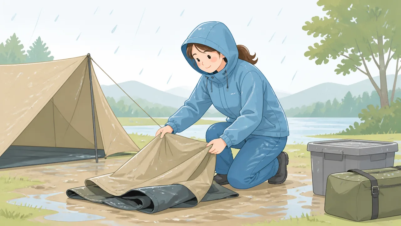 雨キャンプの撤収で服を濡らさないコツとカッパを着るタイミング