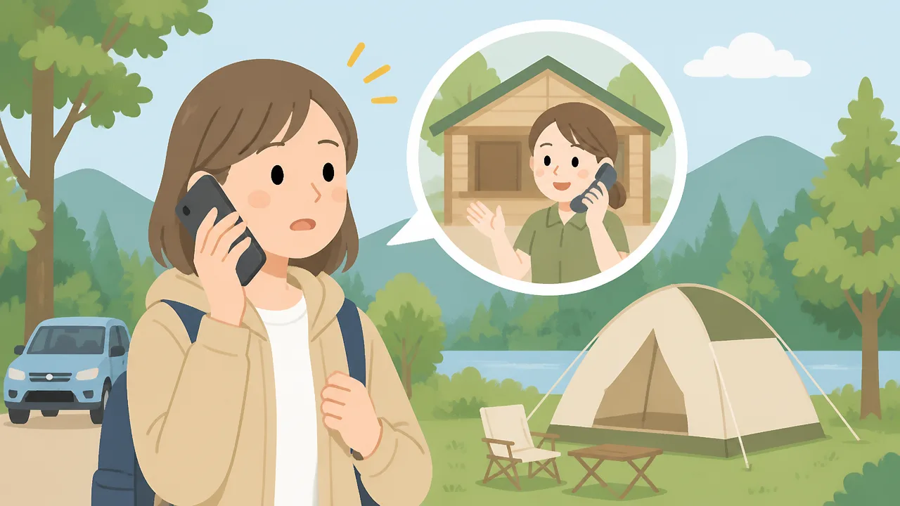 キャンプ場のチェックインに遅れるときは?連絡のタイミングと伝え方